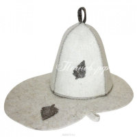 Комплект банный (шапка,коврик), войлок бел. Б1601