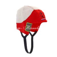 Шапка банная "Шлем хоккеиста" с вышивкой, войлок (18) красный Б40132