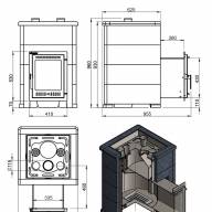 Печь для бани Эверест "Steam Master 30 INOX" Талькохлорит, S-40 - Печь для бани Эверест "Steam Master 30 INOX" Талькохлорит, S-40