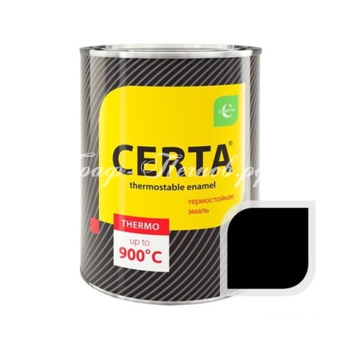 Краска термостойкая 650°С черная ( банка 0,8 кг) CERTA
