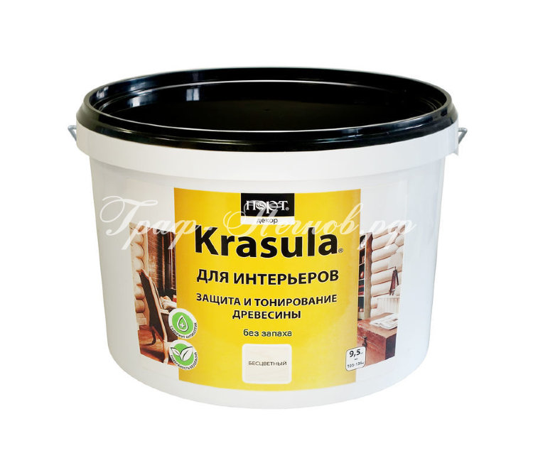 Защитно-декоративный состав KRASULA для интерьеров 9,5 кг
